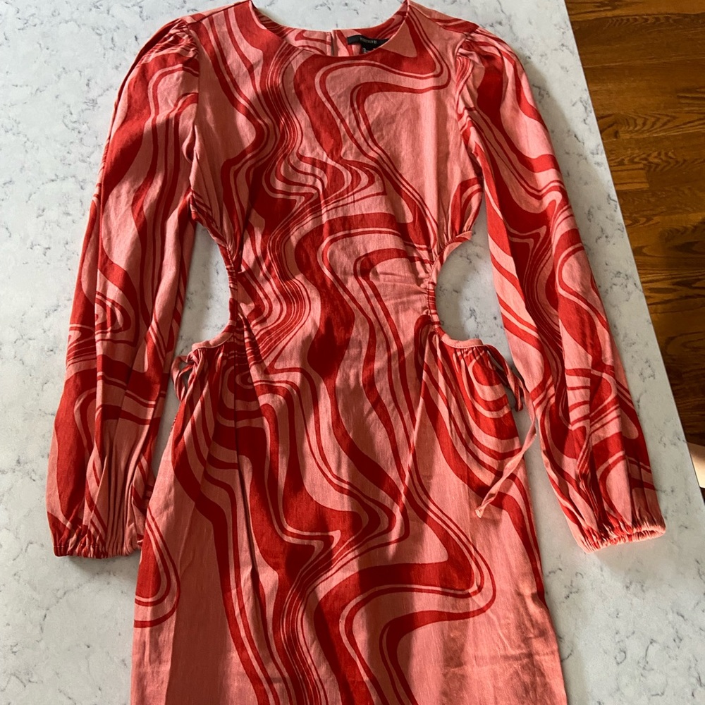 Forever 21 Marble Print Mini Dress in Pink